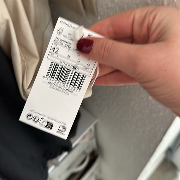 Mango Pope Plain Tailored Trousers size 10 beige - Picture 5 of 5